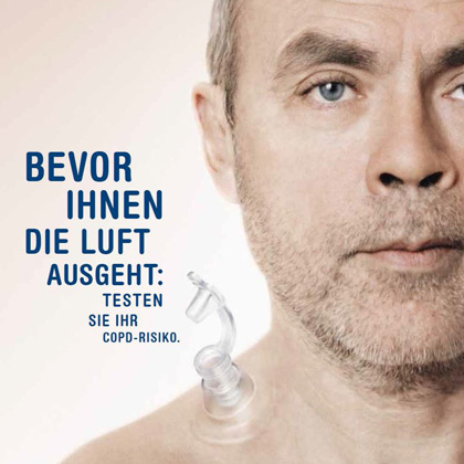 Plakat der Kampagne "Stop-COPD"